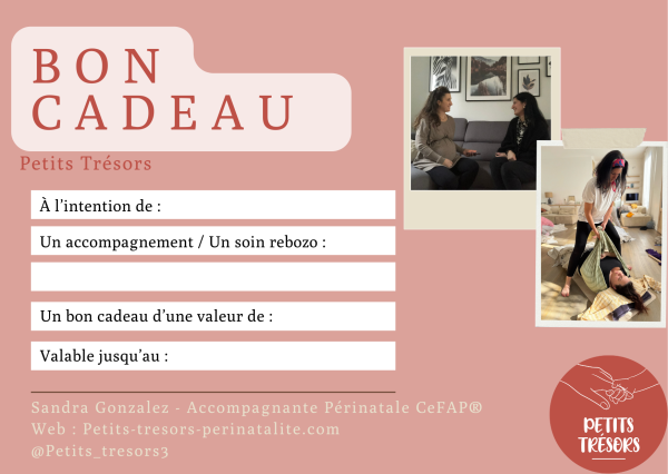 bon cadeau pour un accompagnement ou un soin rebozo